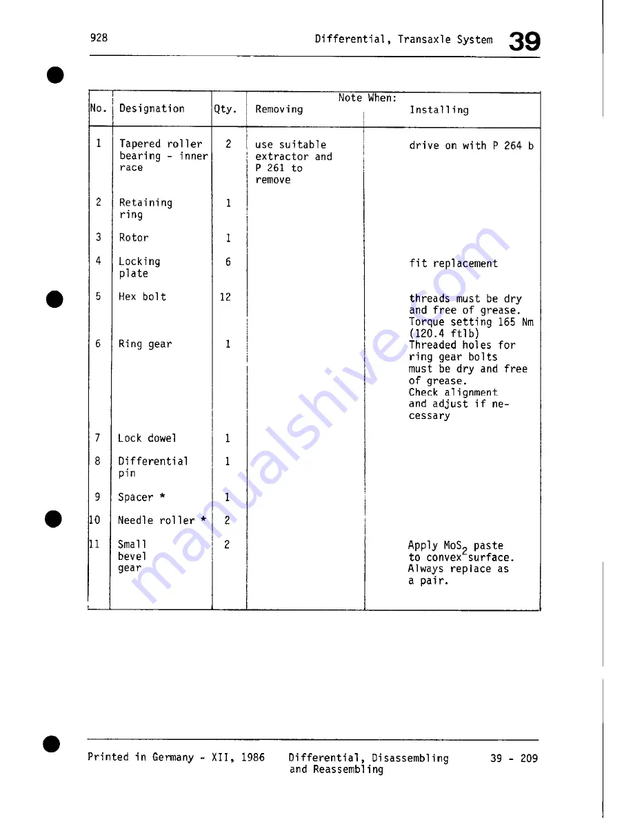 Porsche 928 - Workshop Manual Download Page 982