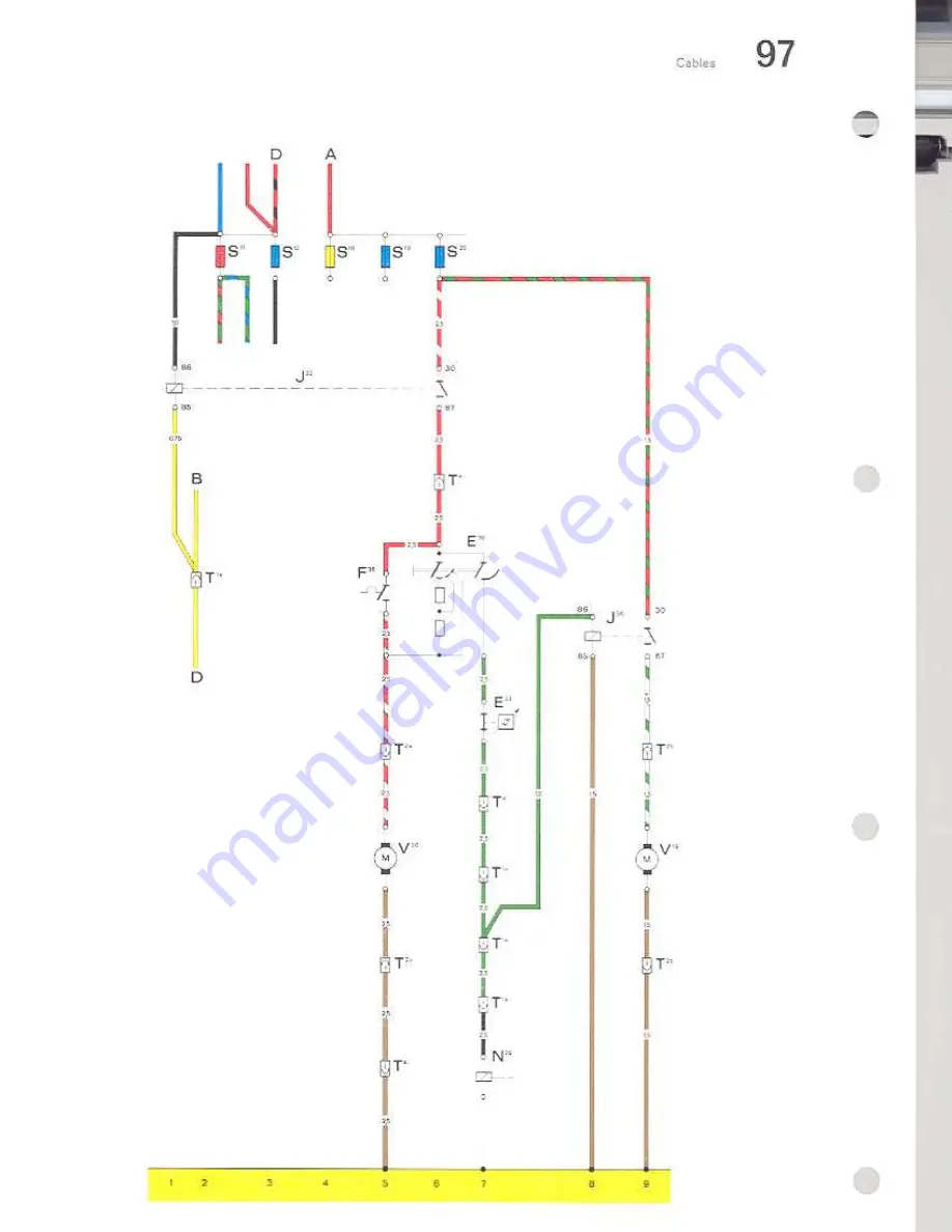 Porsche 930 TURBO USA - 1976 CURRENT FLOW DIAGRAM Manual Download Page 12