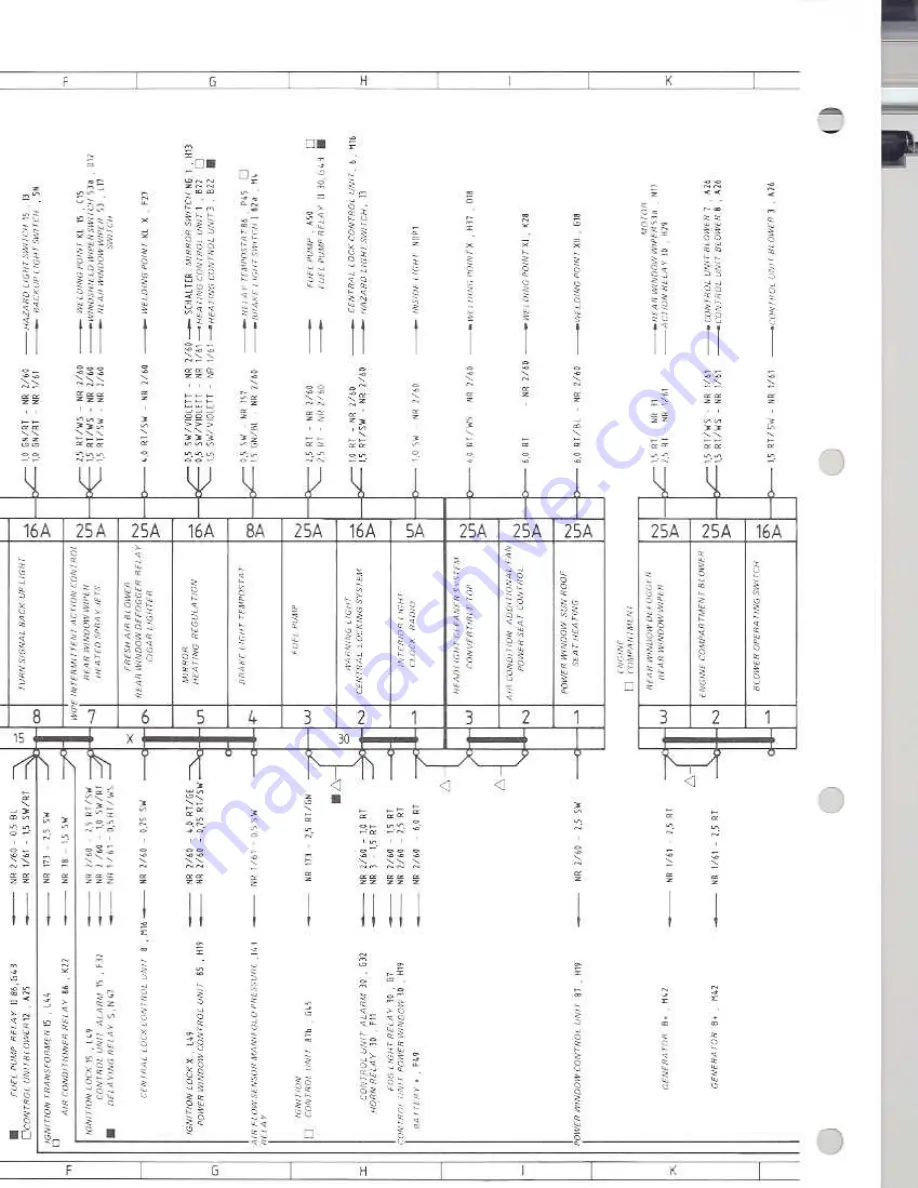 Porsche 930 TURBO USA - 1976 CURRENT FLOW DIAGRAM Скачать руководство пользователя страница 51