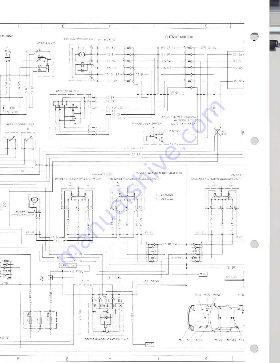 Porsche 930 TURBO USA - 1976 CURRENT FLOW DIAGRAM Manual Download Page 60