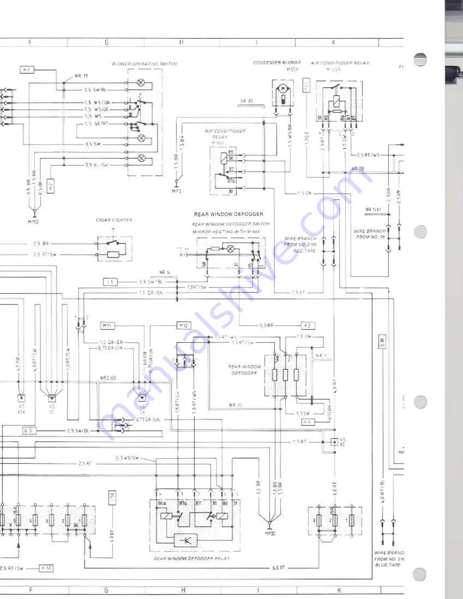 Porsche 930 TURBO USA - 1976 CURRENT FLOW DIAGRAM Manual Download Page 63