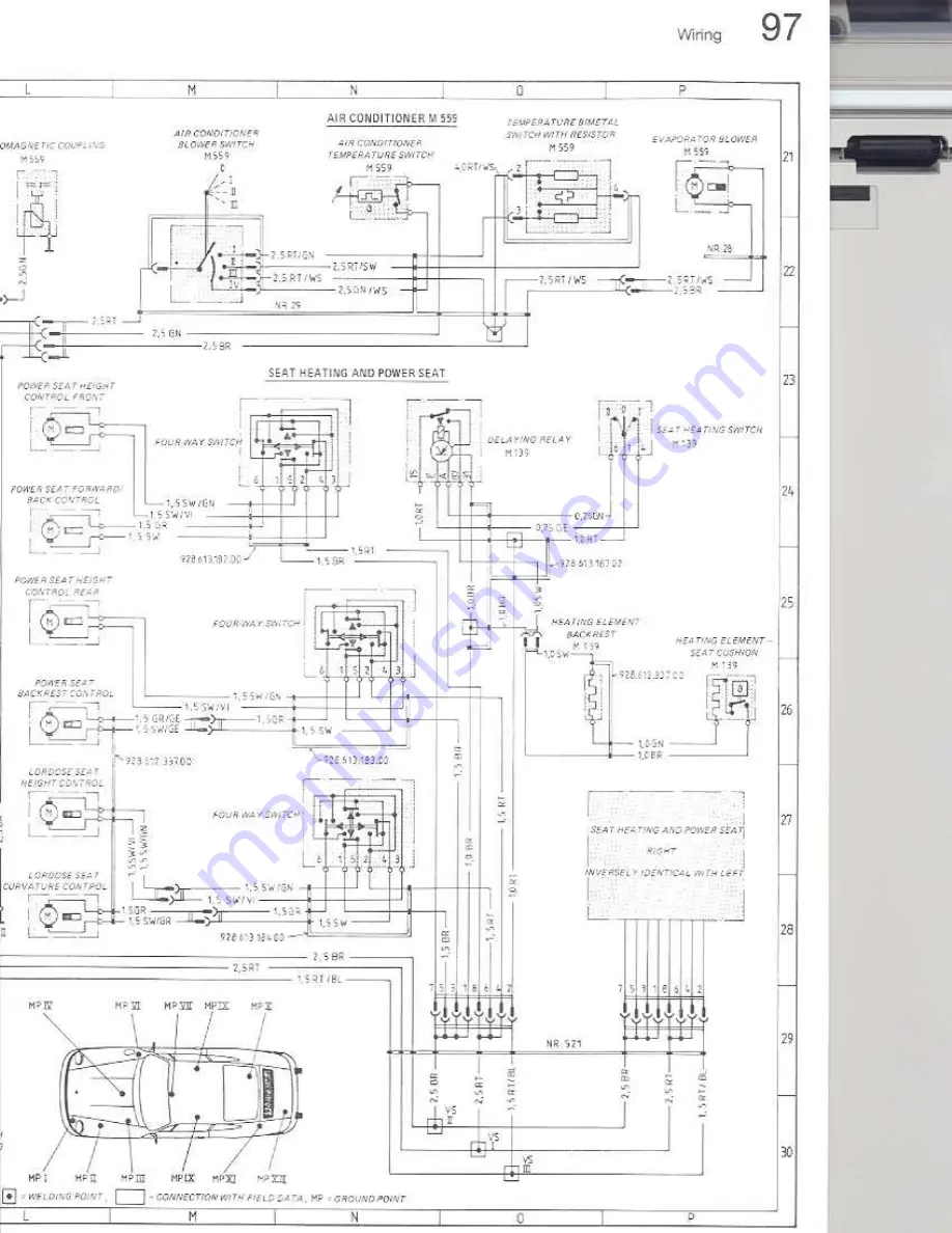 Porsche 930 TURBO USA - 1976 CURRENT FLOW DIAGRAM Manual Download Page 87