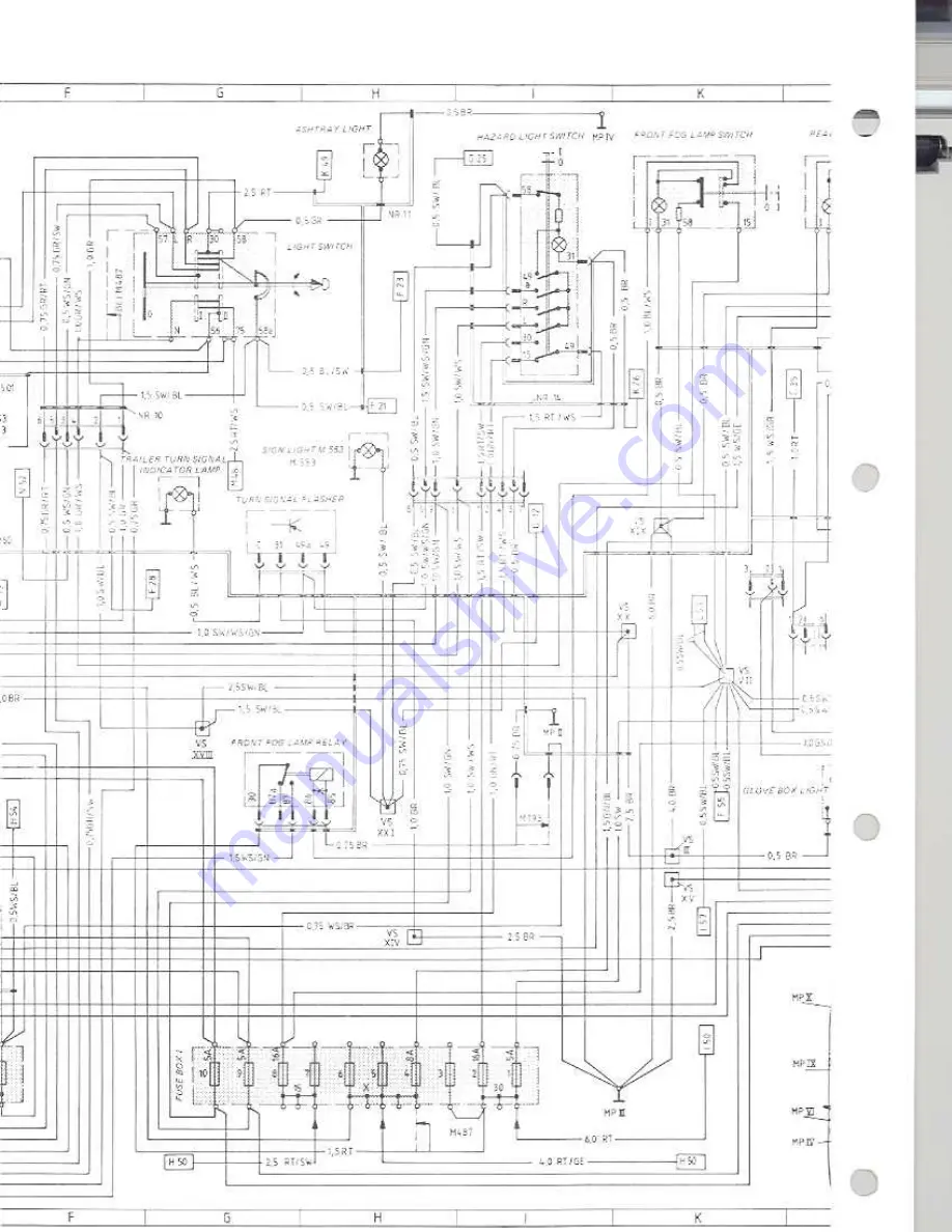 Porsche 930 TURBO USA - 1976 CURRENT FLOW DIAGRAM Manual Download Page 104