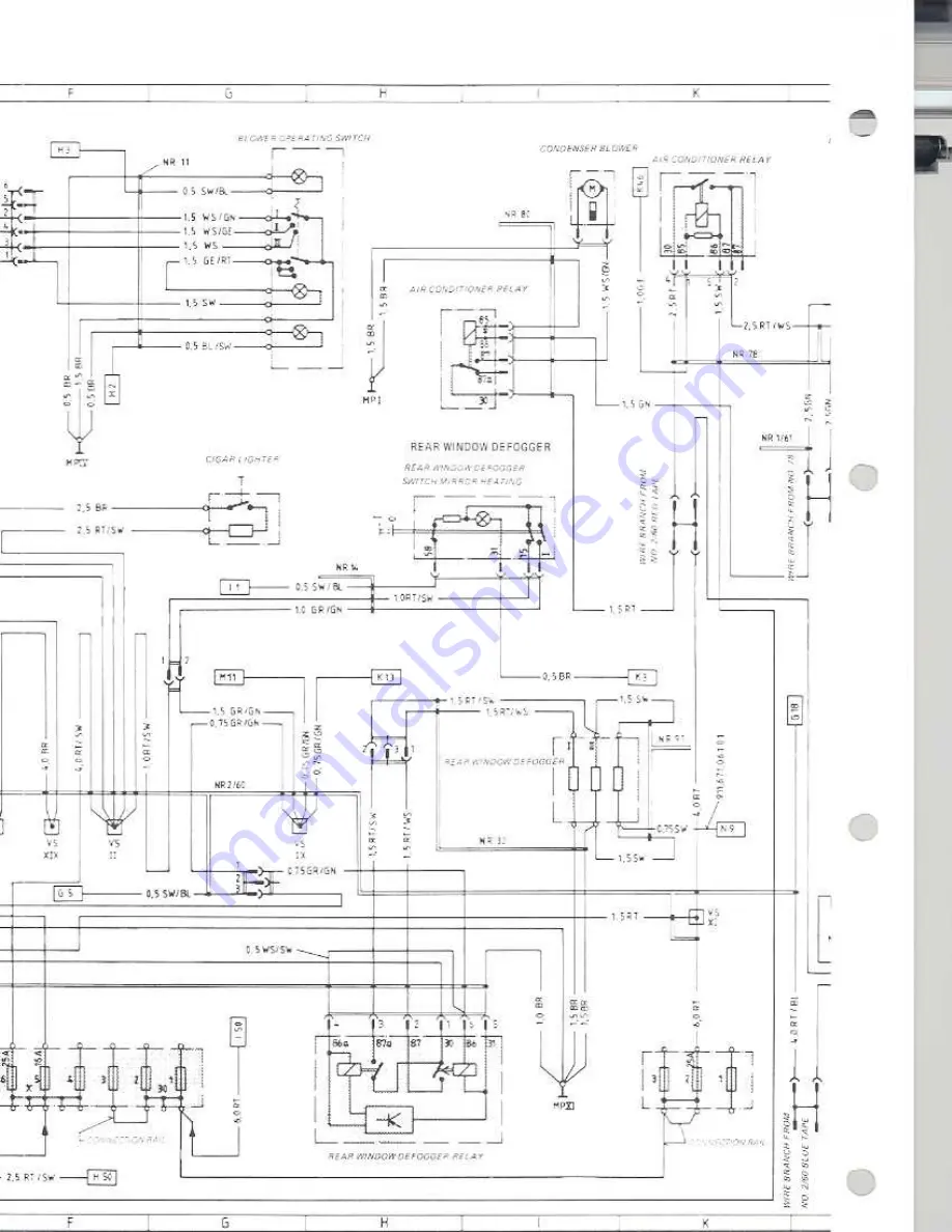 Porsche 930 TURBO USA - 1976 CURRENT FLOW DIAGRAM Manual Download Page 110