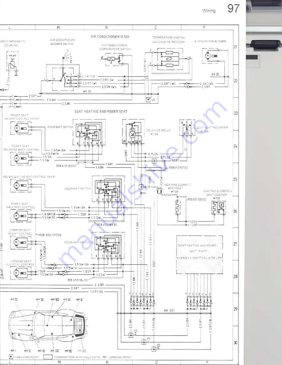 Porsche 930 TURBO USA - 1976 CURRENT FLOW DIAGRAM Manual Download Page 111