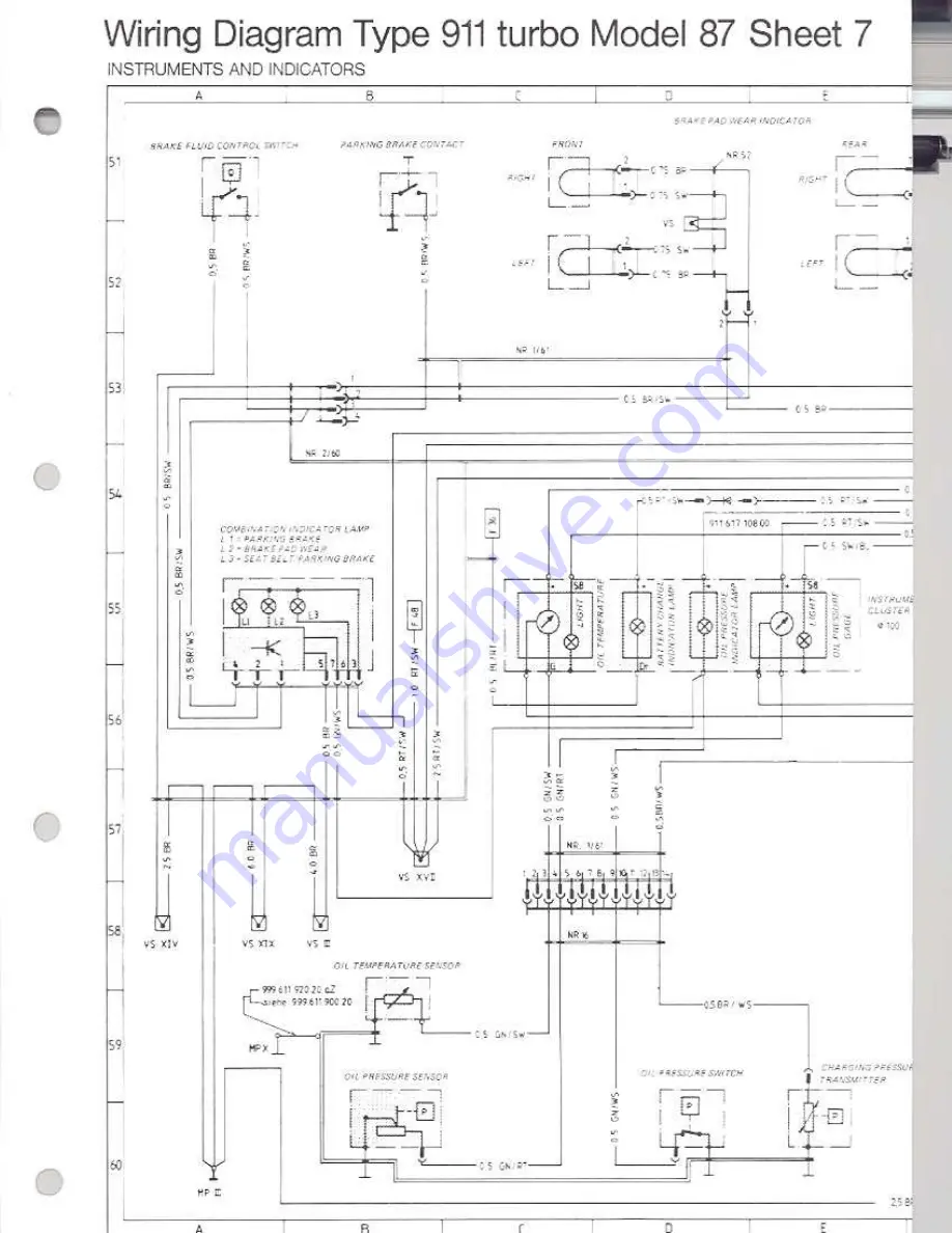 Porsche 930 TURBO USA - 1976 CURRENT FLOW DIAGRAM Manual Download Page 118