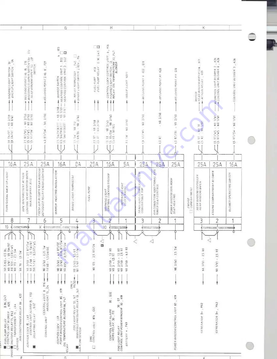 Porsche 930 TURBO USA - 1976 CURRENT FLOW DIAGRAM Скачать руководство пользователя страница 122