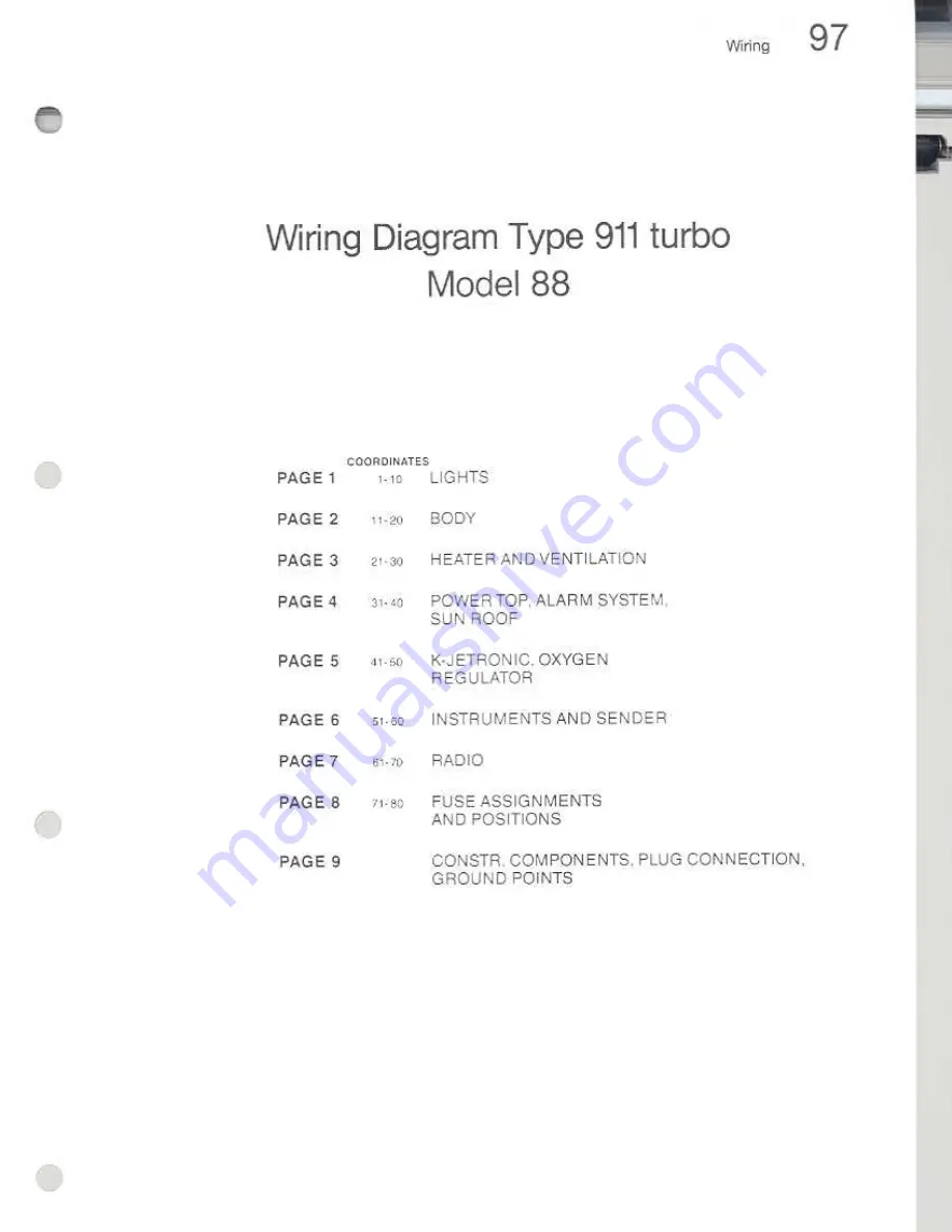 Porsche 930 TURBO USA - 1976 CURRENT FLOW DIAGRAM Manual Download Page 126