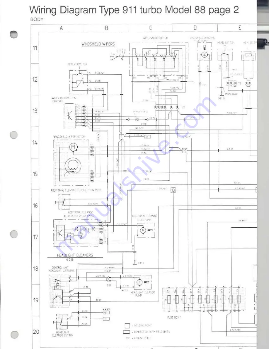 Porsche 930 TURBO USA - 1976 CURRENT FLOW DIAGRAM Manual Download Page 131