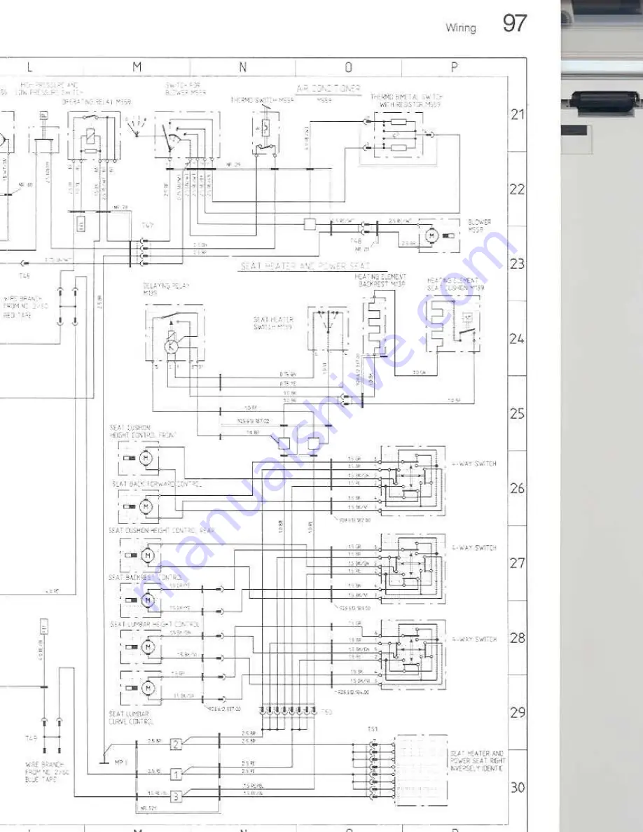 Porsche 930 TURBO USA - 1976 CURRENT FLOW DIAGRAM Скачать руководство пользователя страница 136