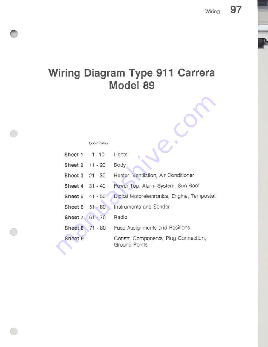 Porsche 930 TURBO USA - 1976 CURRENT FLOW DIAGRAM Manual Download Page 155