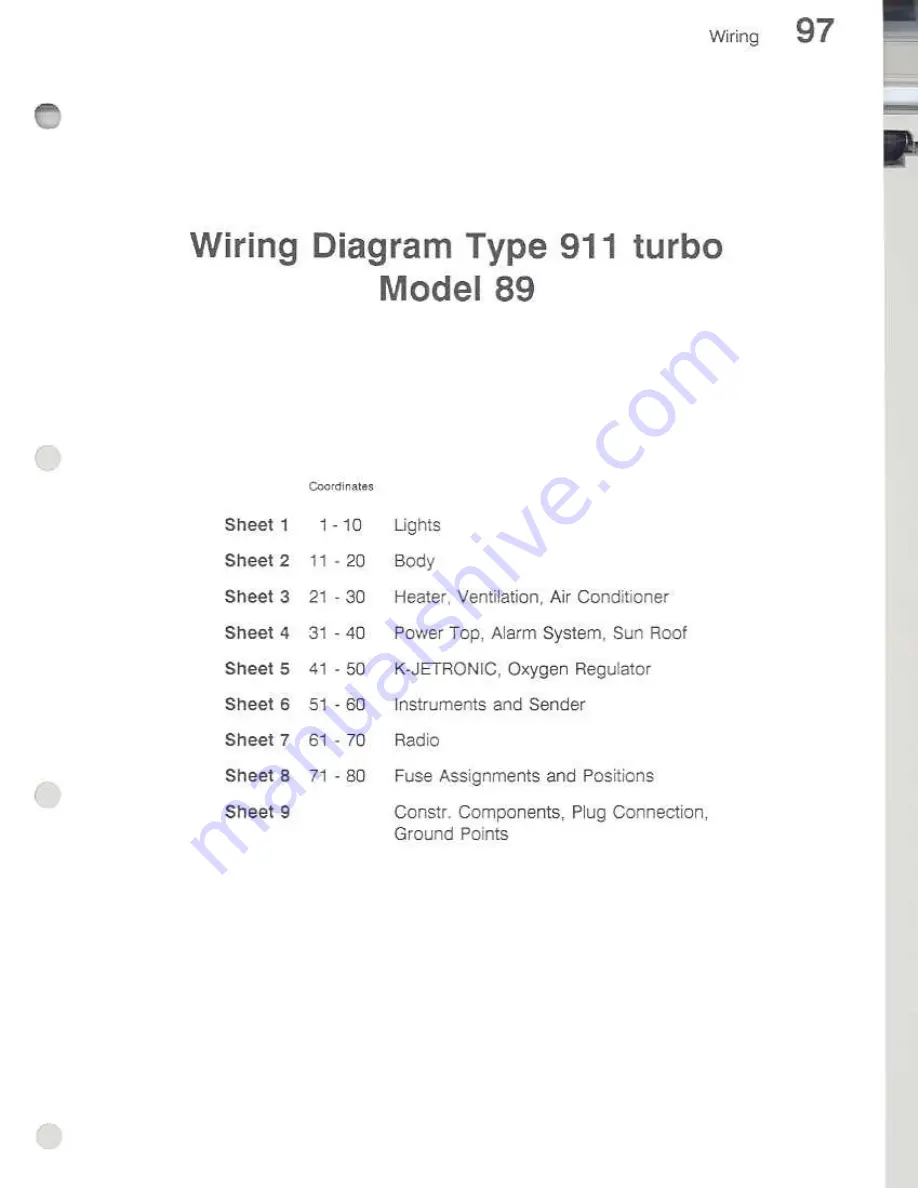 Porsche 930 TURBO USA - 1976 CURRENT FLOW DIAGRAM Manual Download Page 157