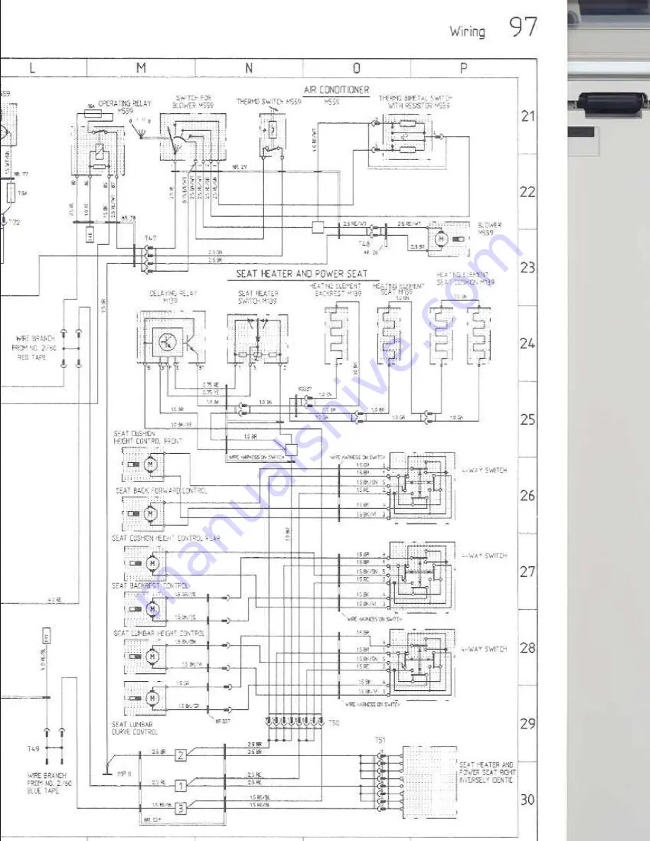 Porsche 930 TURBO USA - 1976 CURRENT FLOW DIAGRAM Manual Download Page 167