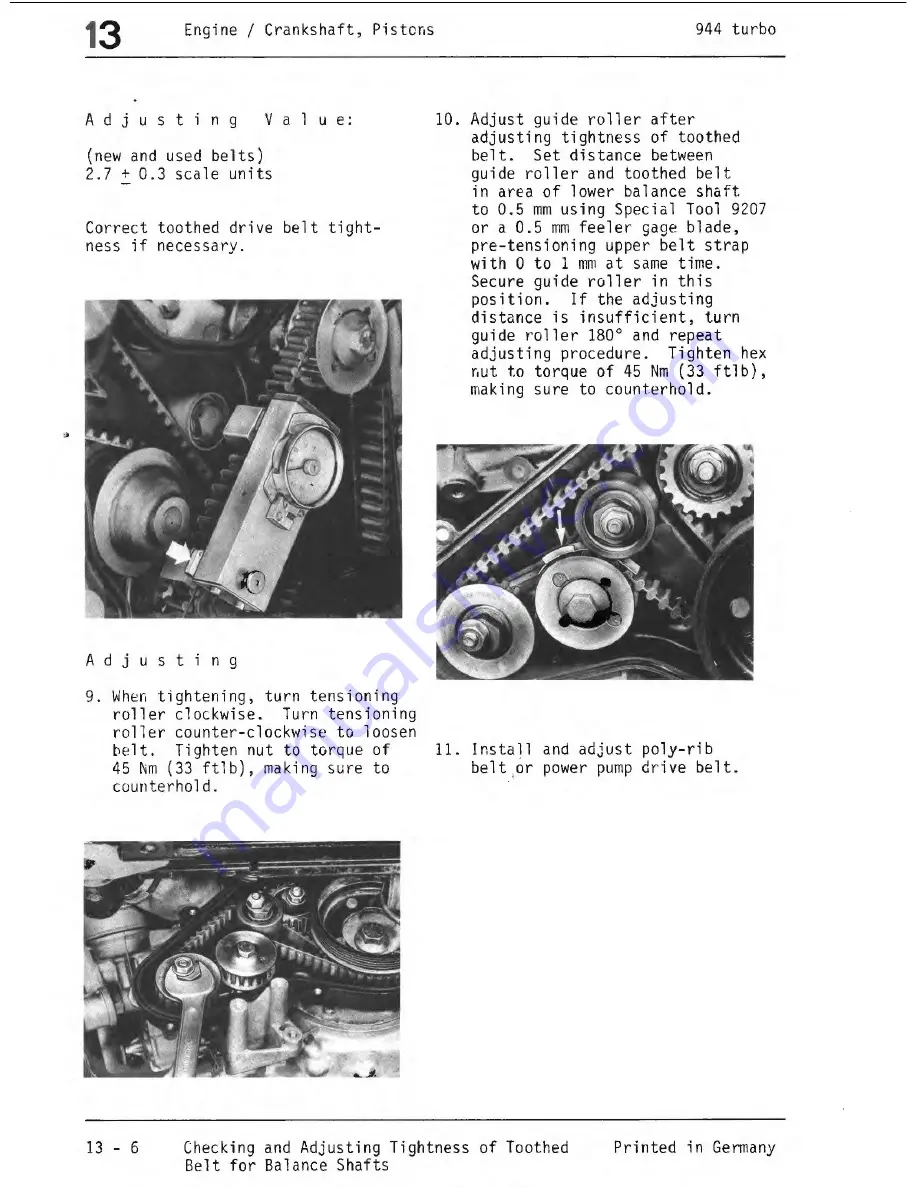 Porsche 944 Turbo 1988 Workshop Manual Download Page 44