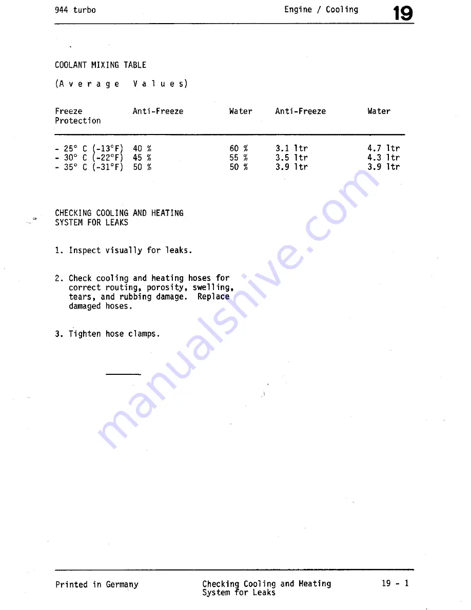 Porsche 944 Turbo 1988 Скачать руководство пользователя страница 62