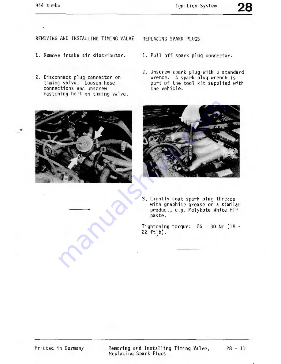 Porsche 944 Turbo 1988 Workshop Manual Download Page 110