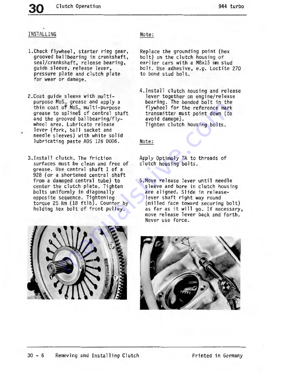 Porsche 944 Turbo 1988 Workshop Manual Download Page 158