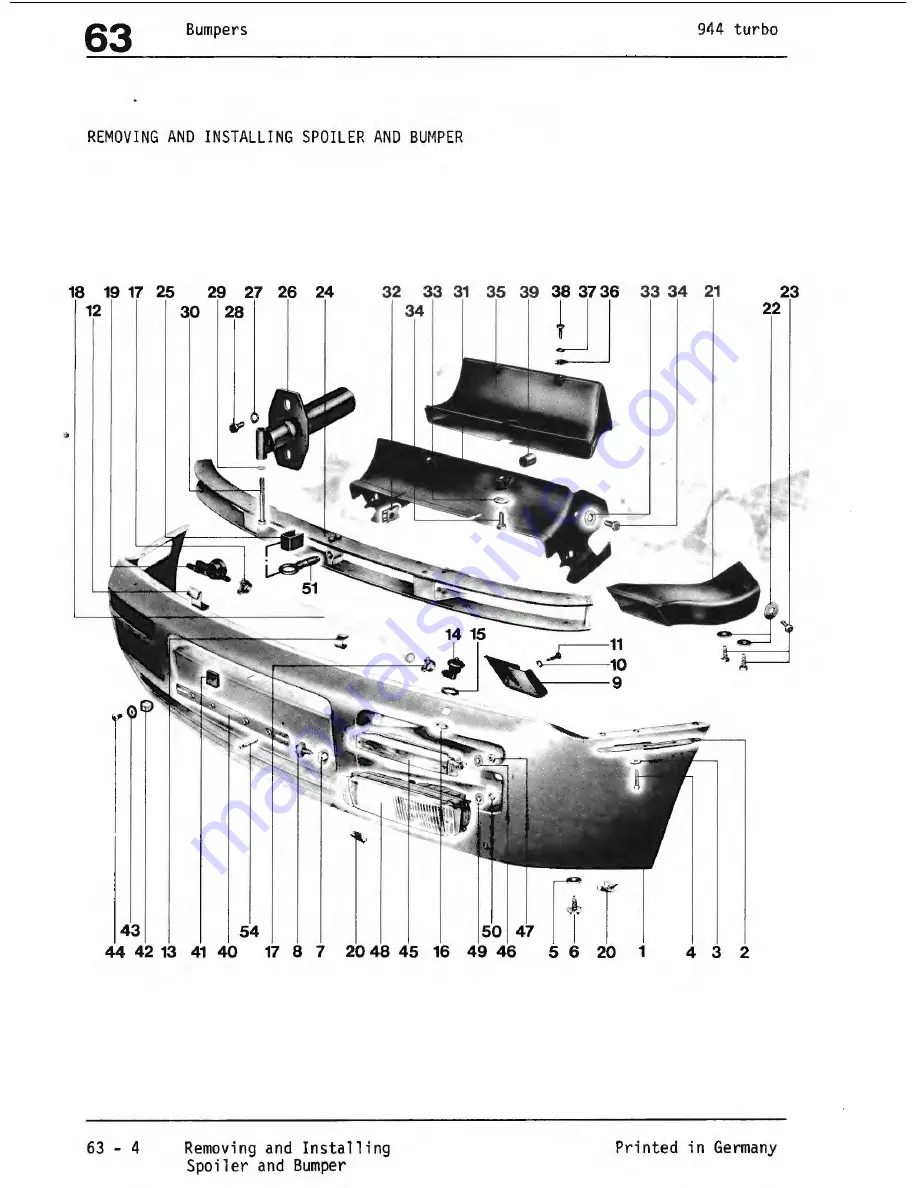 Porsche 944 Turbo 1988 Workshop Manual Download Page 321