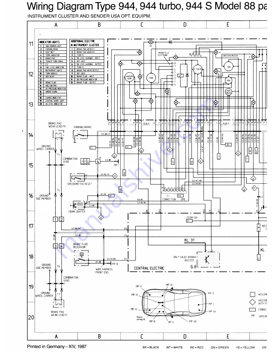 Porsche 944 - VOLUME 5-ELECTRICAL Скачать руководство пользователя страница 18