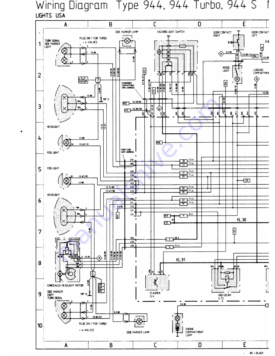 Porsche 944 - VOLUME 5-ELECTRICAL Скачать руководство пользователя страница 67