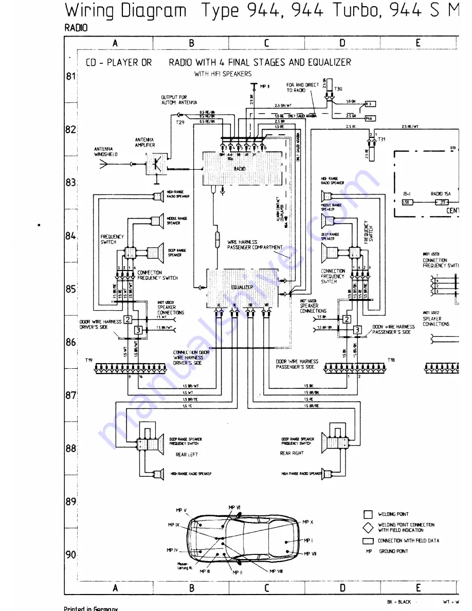 Porsche 944 - VOLUME 5-ELECTRICAL Скачать руководство пользователя страница 116