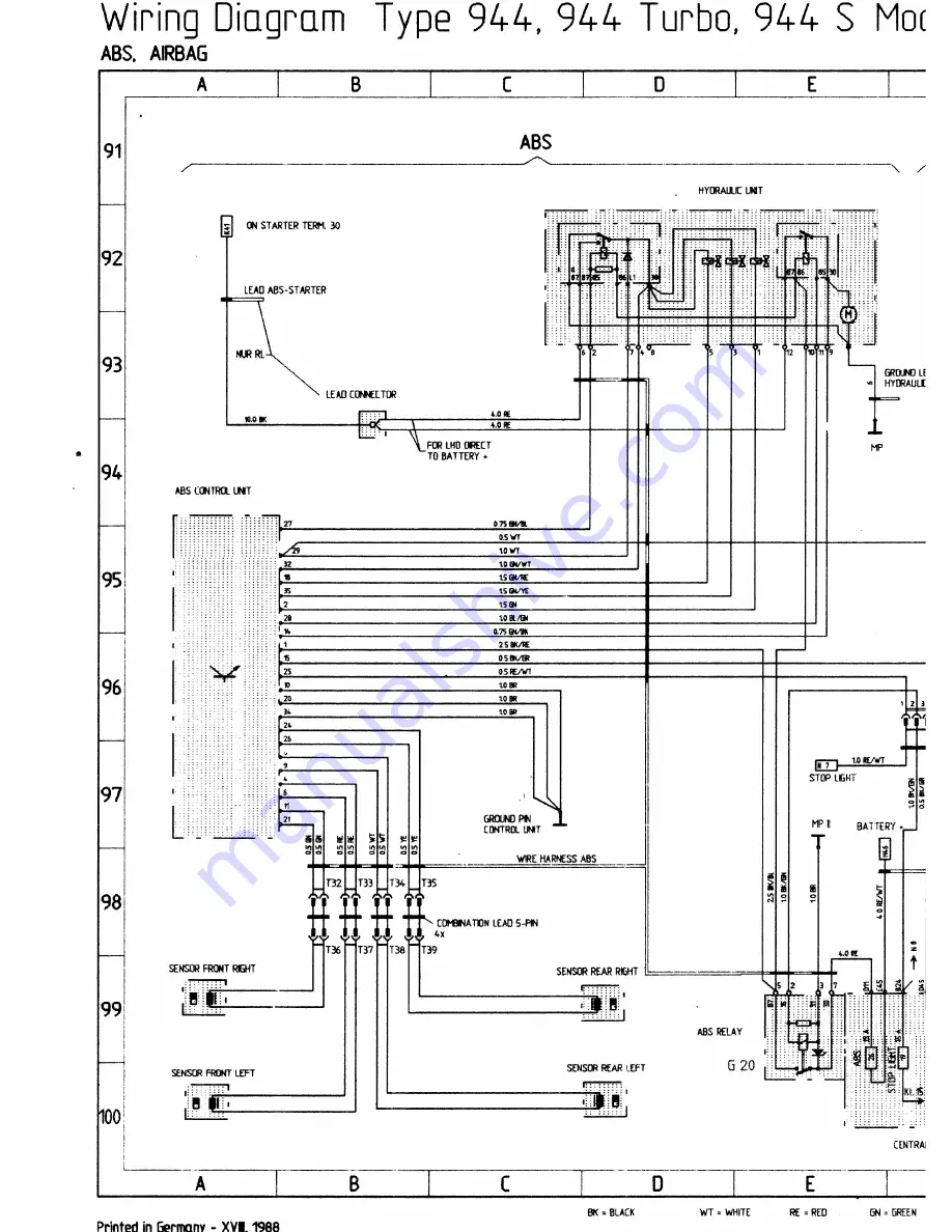 Porsche 944 - VOLUME 5-ELECTRICAL Скачать руководство пользователя страница 120