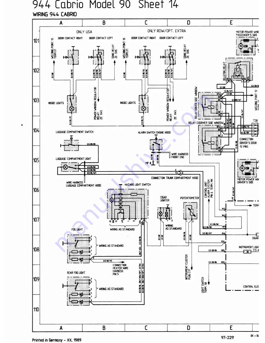 Porsche 944 - VOLUME 5-ELECTRICAL Скачать руководство пользователя страница 174