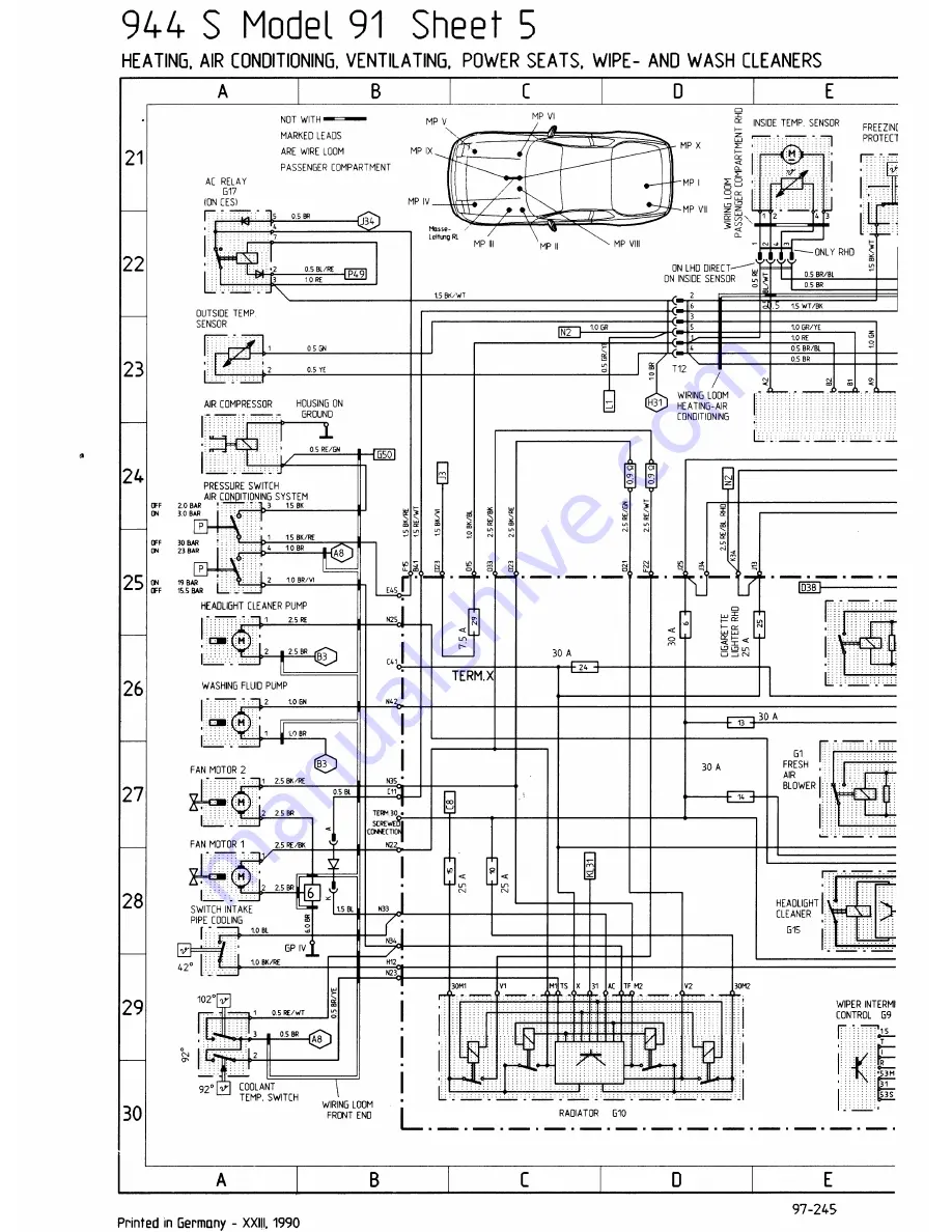 Porsche 944 - VOLUME 5-ELECTRICAL Скачать руководство пользователя страница 197