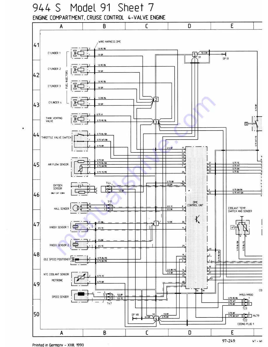 Porsche 944 - VOLUME 5-ELECTRICAL Manual Download Page 204