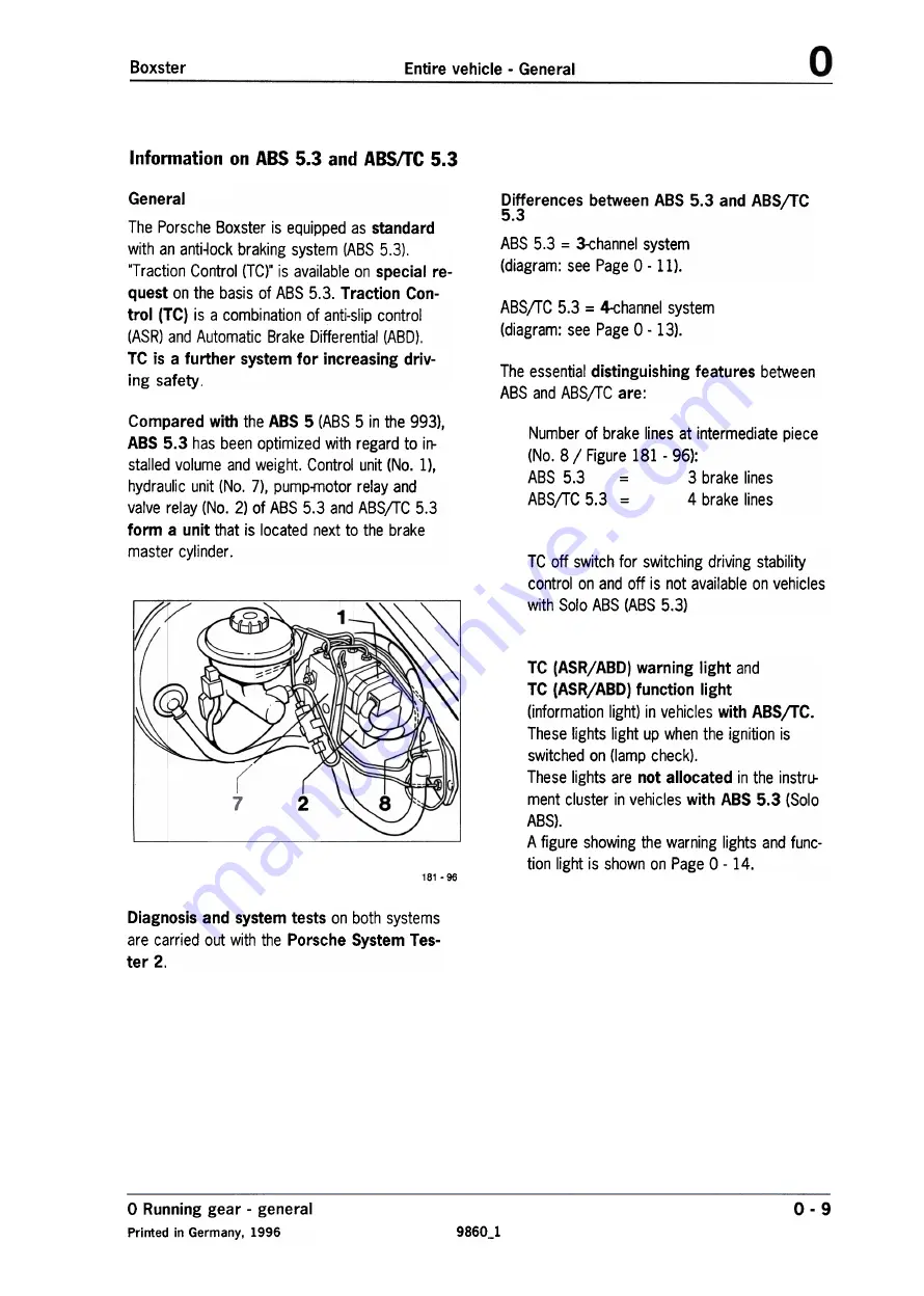 Porsche Boxster 1999 Technical Manual Download Page 19