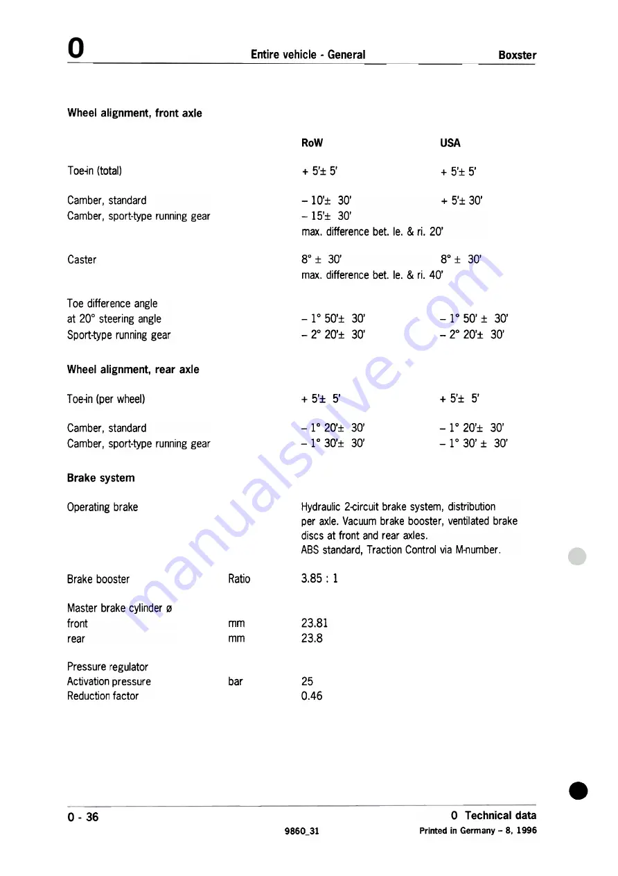 Porsche Boxster 1999 Technical Manual Download Page 43