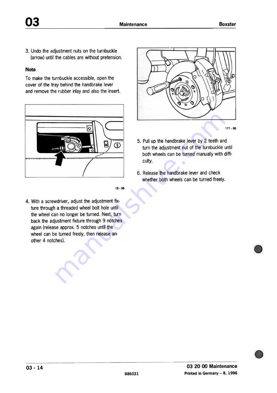 Porsche Boxster 1999 Technical Manual Download Page 101