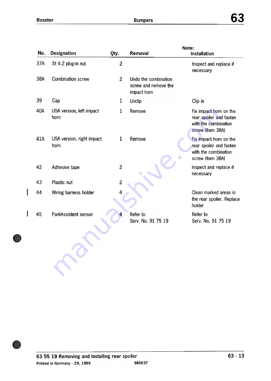 Porsche Boxster S Technical Manual Download Page 174