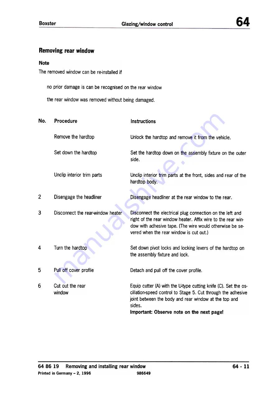 Porsche Boxster S Technical Manual Download Page 206