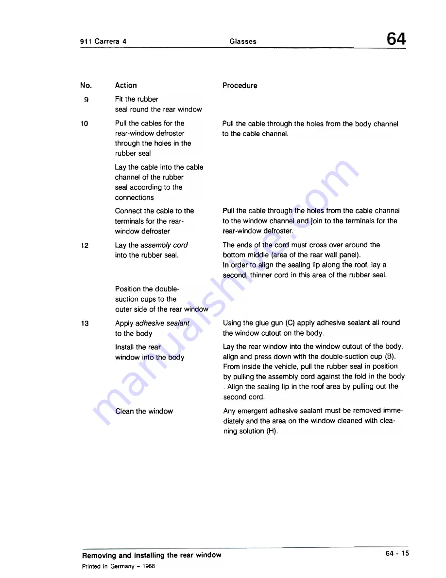 Porsche Carrera 4 911 1989 Workshop Manual Download Page 42