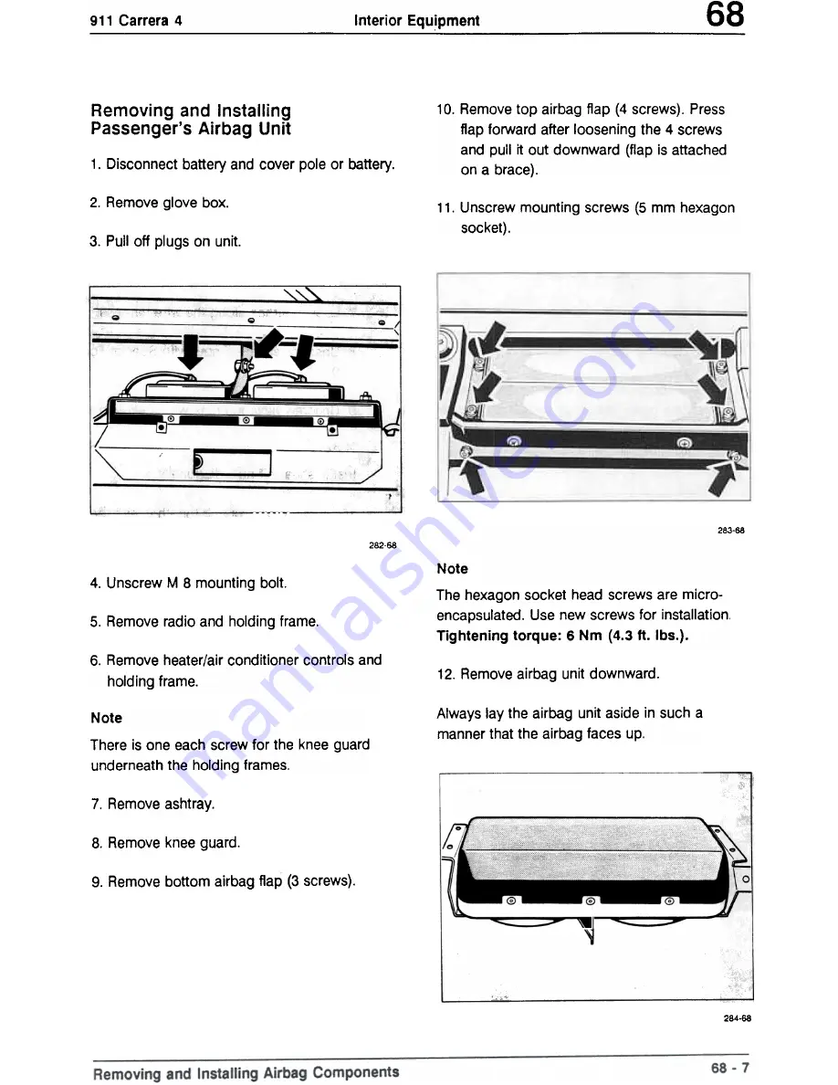 Porsche Carrera 4 911 1989 Workshop Manual Download Page 58