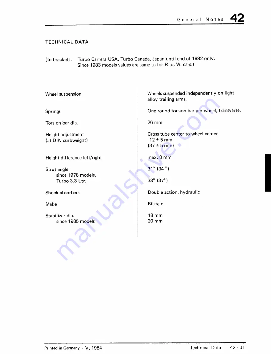 Porsche turbo Carrera Workshop Manual Download Page 273