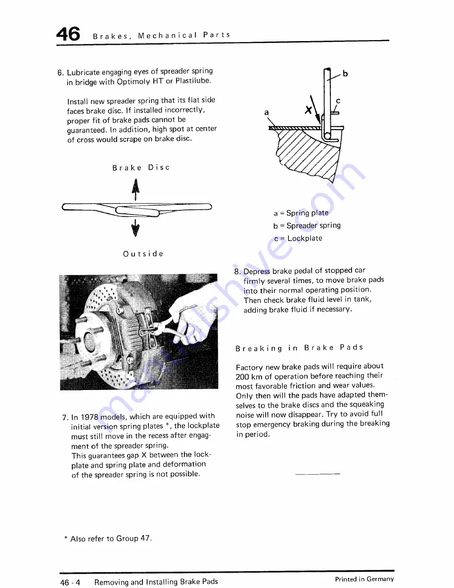 Porsche turbo Carrera Workshop Manual Download Page 309