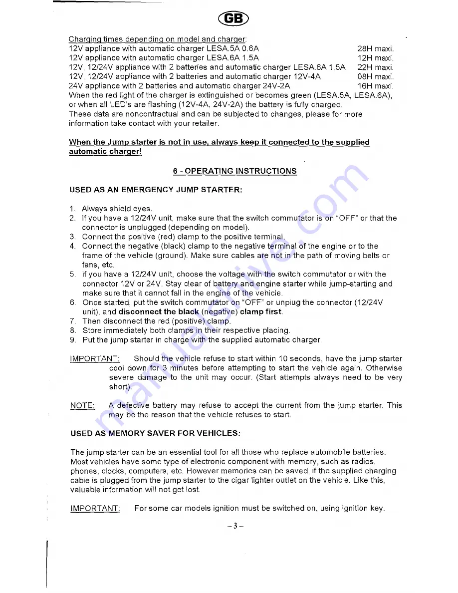 Porta Power LS1224 Manual Download Page 3