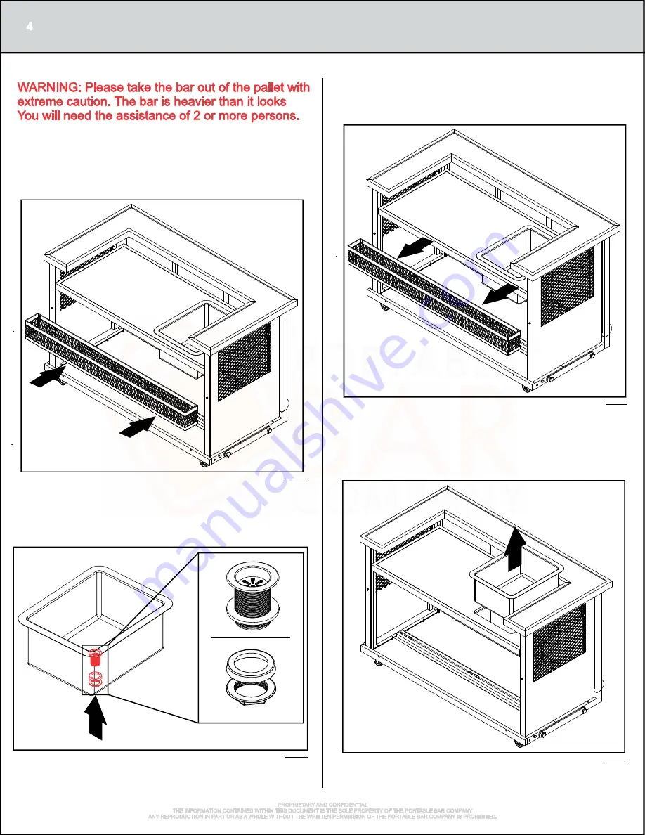 Portable Bar Company Distressed Bar Setup Manual Download Page 4