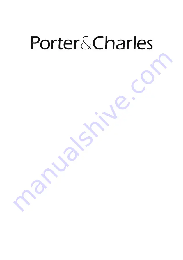 Porter & Charles DWTPC10FI Installation Instructions Manual Download Page 1