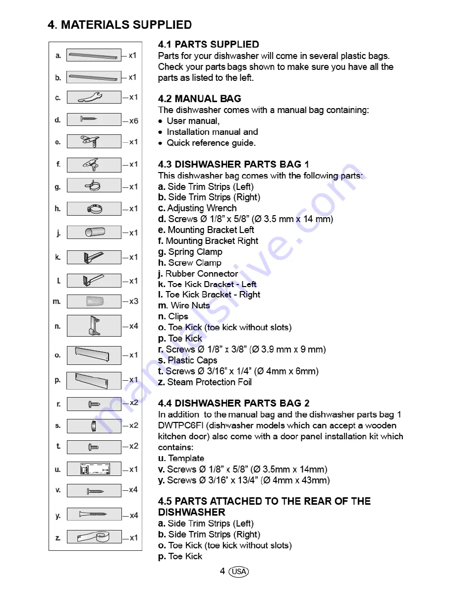 Porter & Charles DWTPC6FI Installation Manual Download Page 7