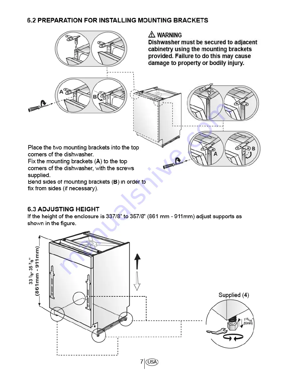 Porter & Charles DWTPC6FI Installation Manual Download Page 10