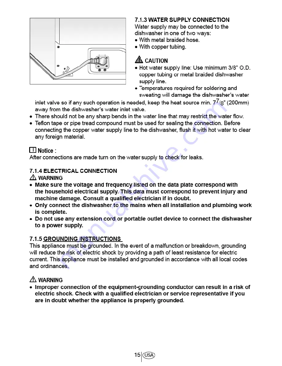 Porter & Charles DWTPC6FI Installation Manual Download Page 18