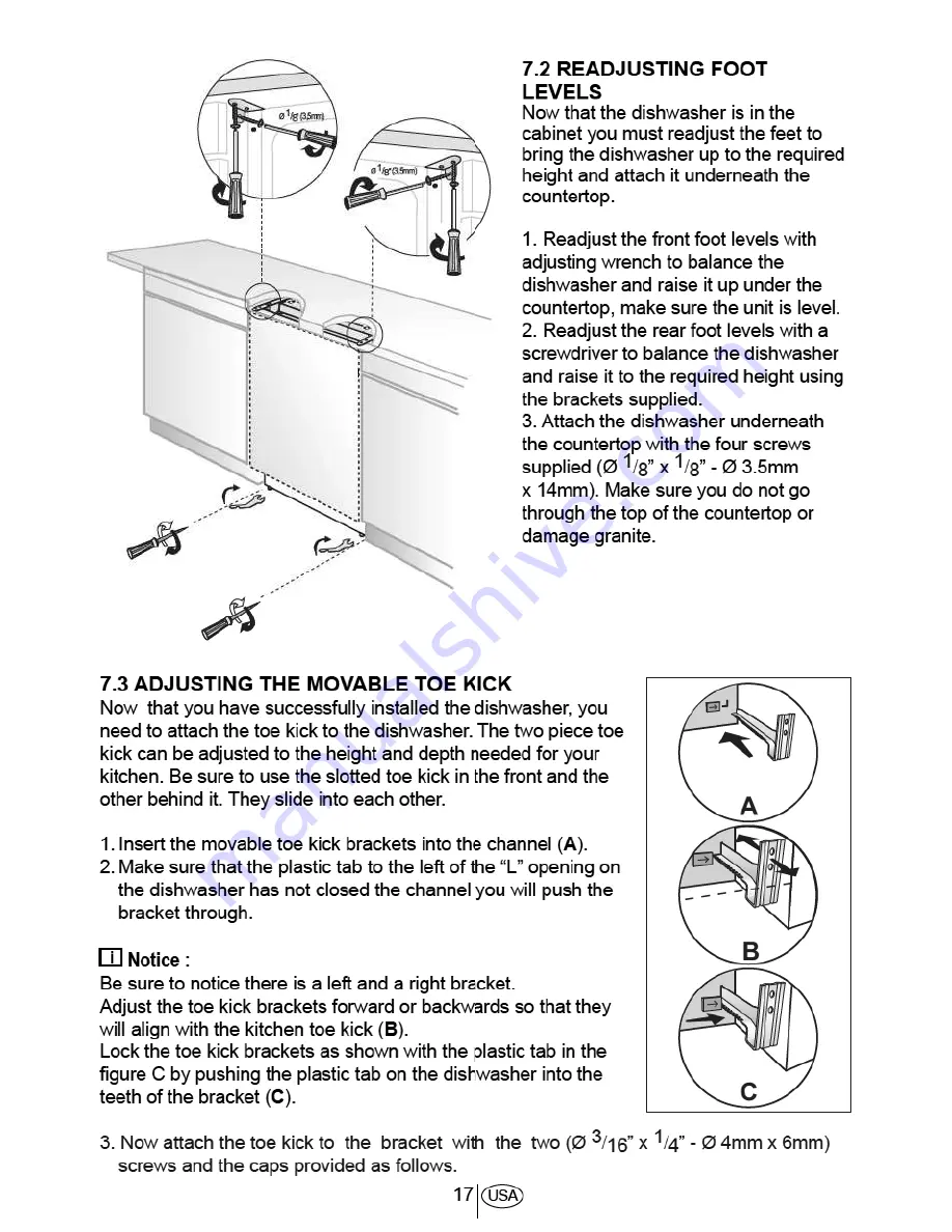 Porter & Charles DWTPC6FI Installation Manual Download Page 20