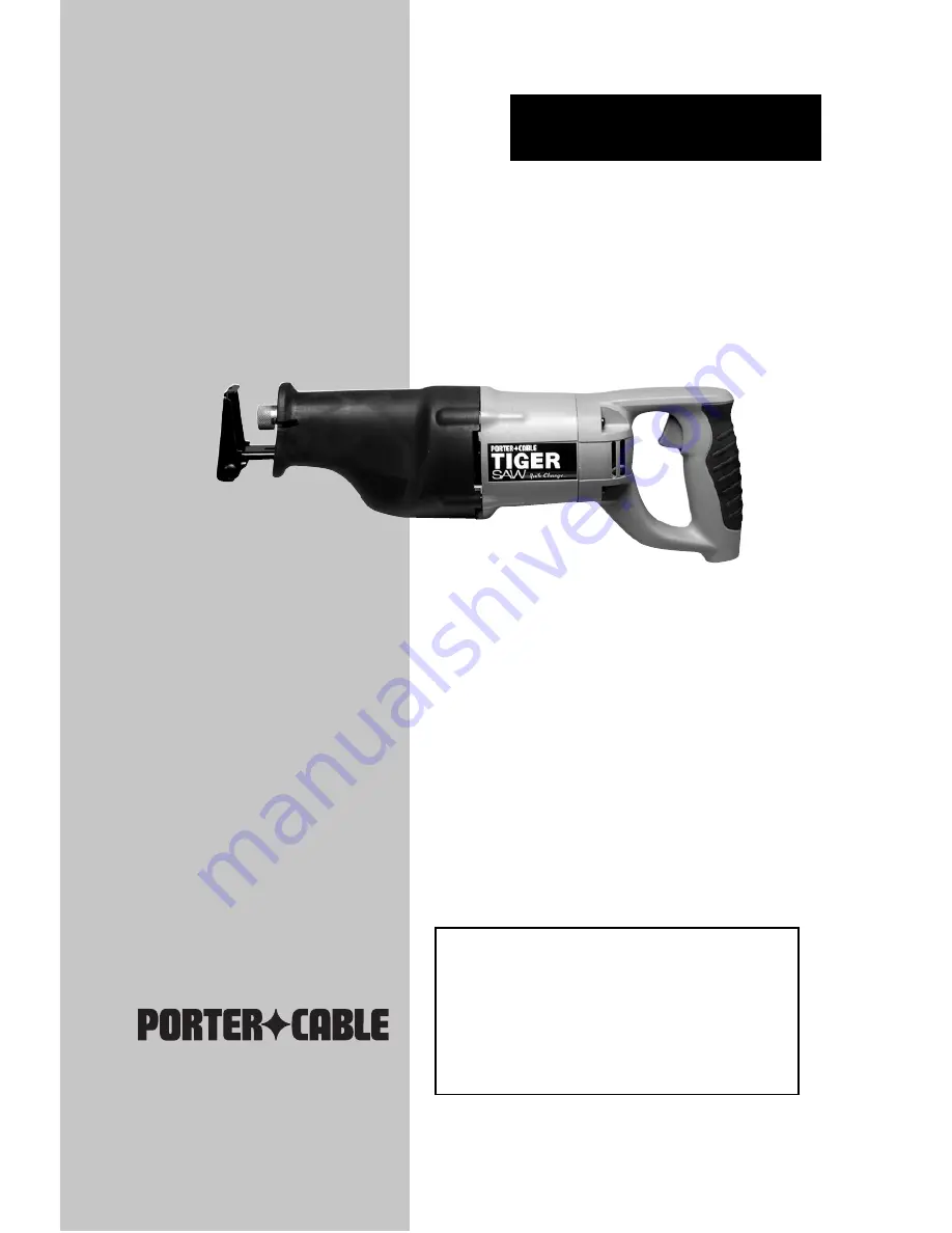 Porter-Cable 741 TIGER SAW Скачать руководство пользователя страница 17