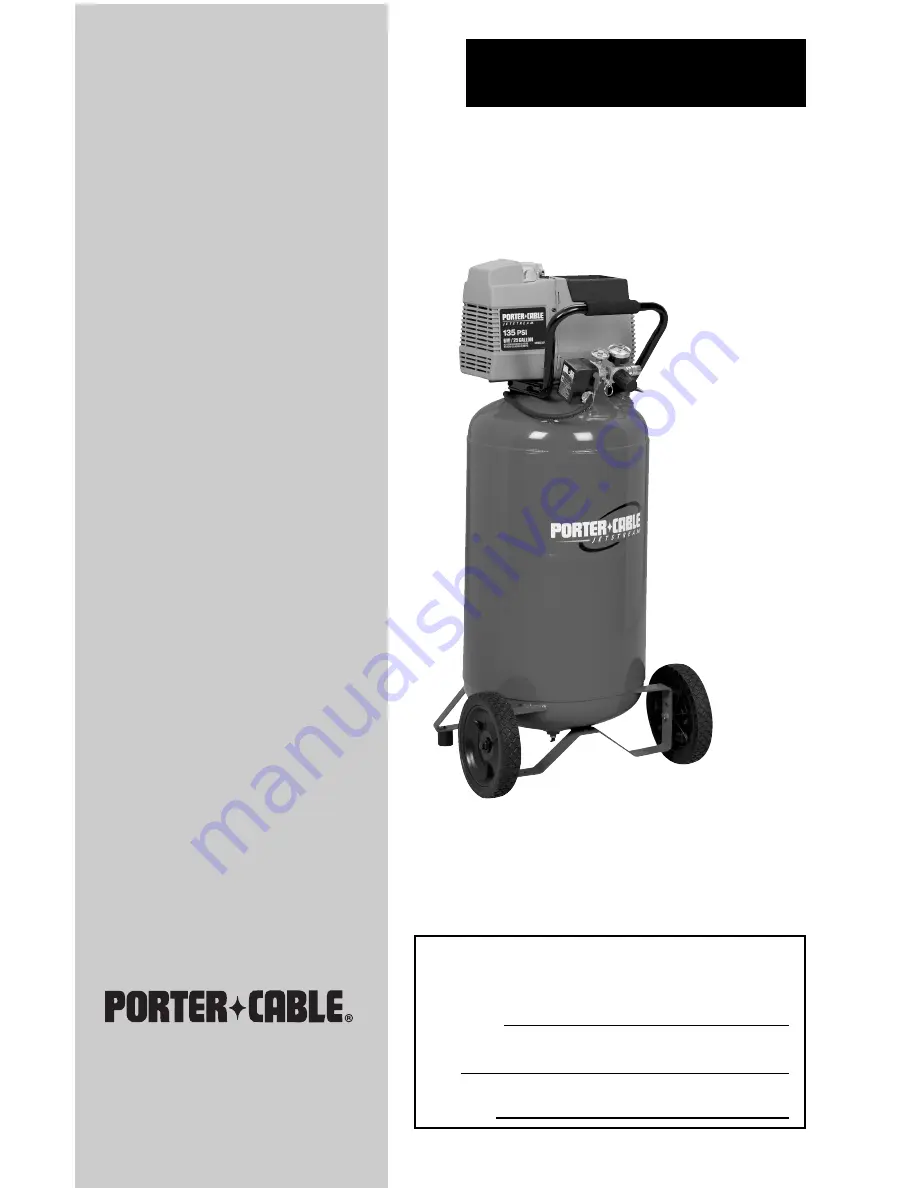 Porter-Cable CPF6025VP Instruction Manual Download Page 1