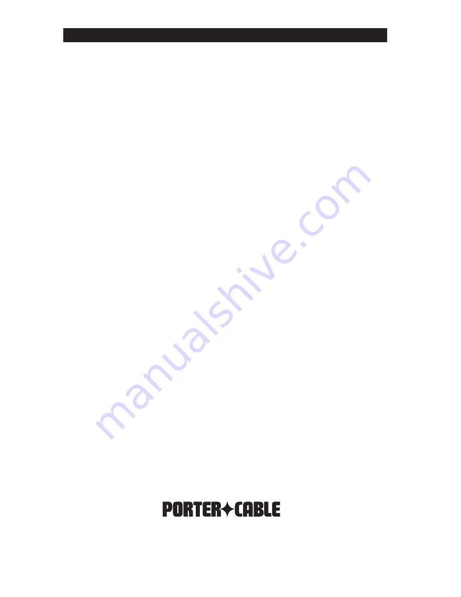 Porter-Cable D27927-034-0 Скачать руководство пользователя страница 20