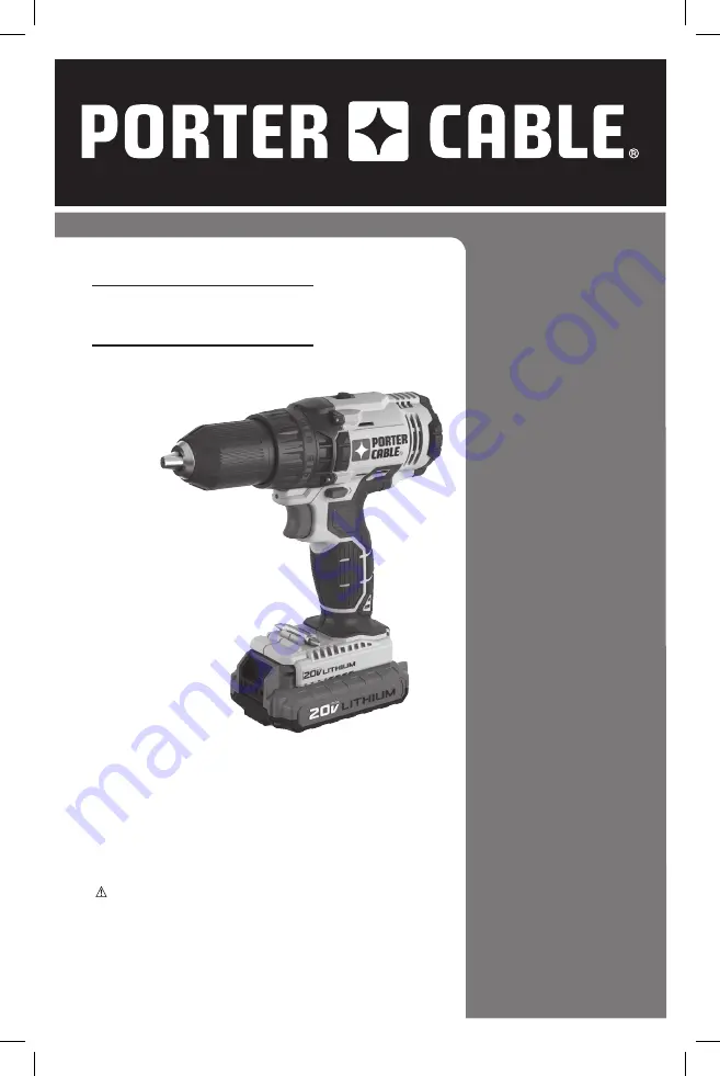 Porter-Cable PCC601 Instruction Manual Download Page 1