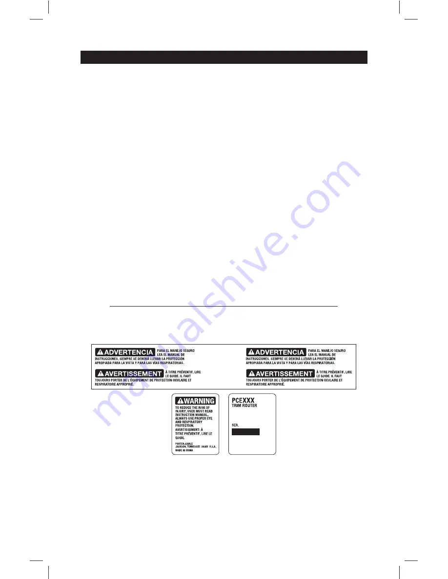 Porter-Cable PCE6430 Instruction Manual Download Page 28